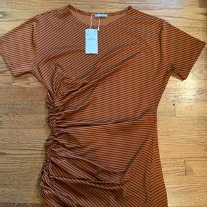 NWT Zara striped midi dress size XL